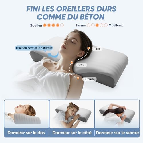 Vue 4 de Oreiller Orthopedique En Mousse