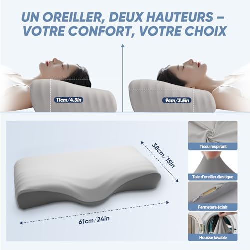 Vue 5 de Oreiller Orthopedique En Mousse