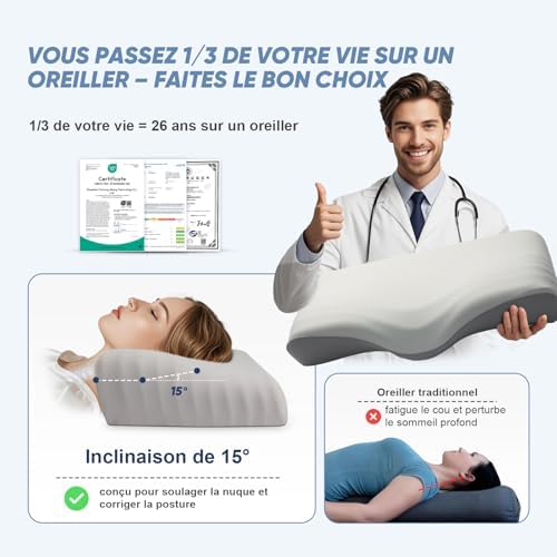 Vue 7 de Oreiller Orthopedique En Mousse