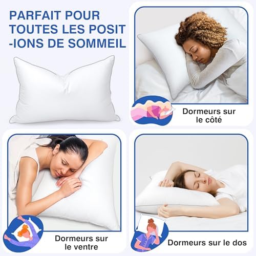 Vue 4 de Tesq Oreiller En Plumes