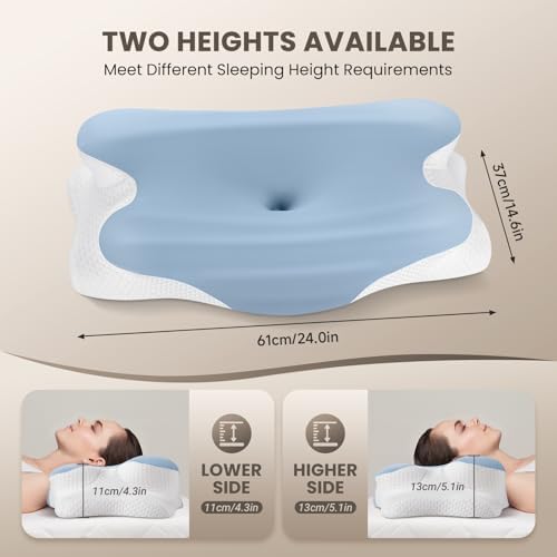 Vue 3 de Jinxia Oreiller Ergonomique Cervical