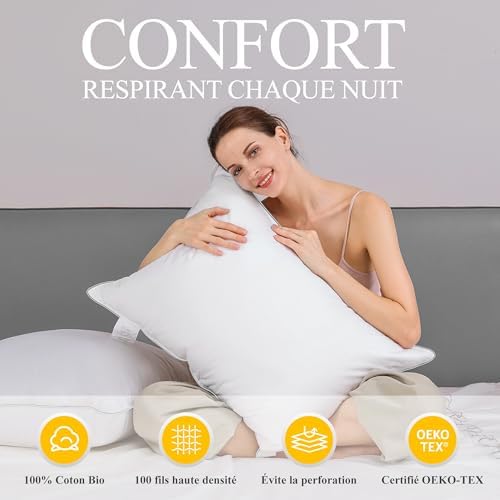 Vue 2 de Orange Wave Oreiller Plume