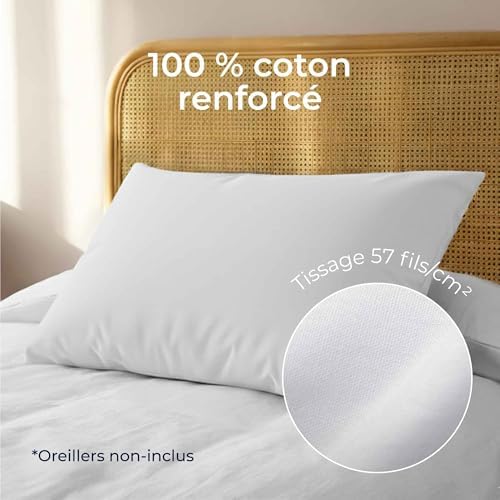 Vue 3 de Taie Oreiller Coton