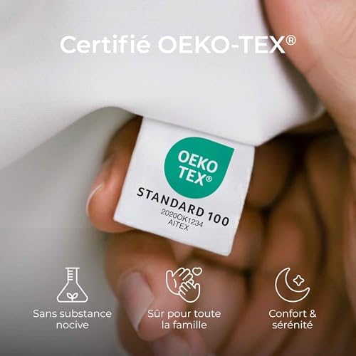 Vue 5 de Taie Oreiller Coton