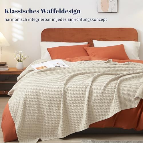 Vue 2 de Phf Couverture Gaufree Coton