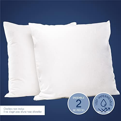 Vue 2 de Protege Oreiller Lot