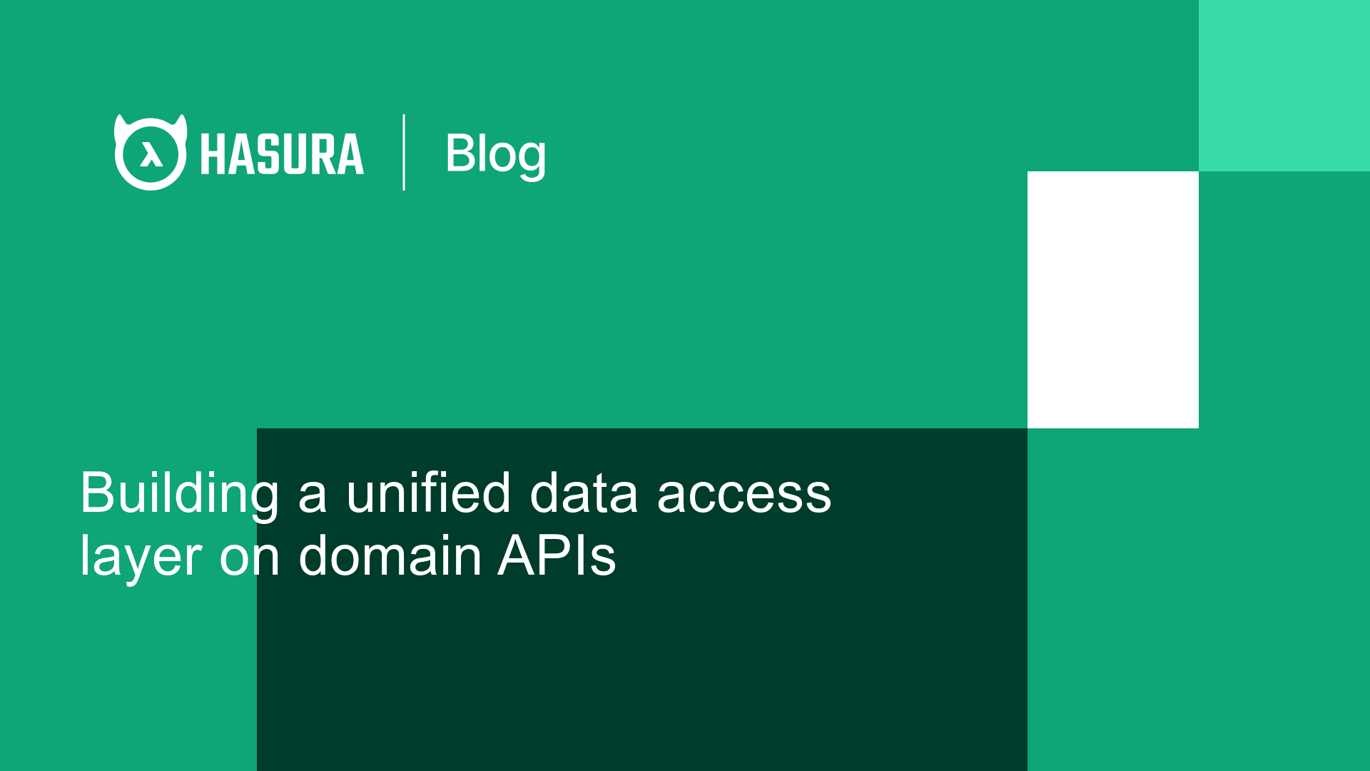 Building a unified data access layer on domain APIs