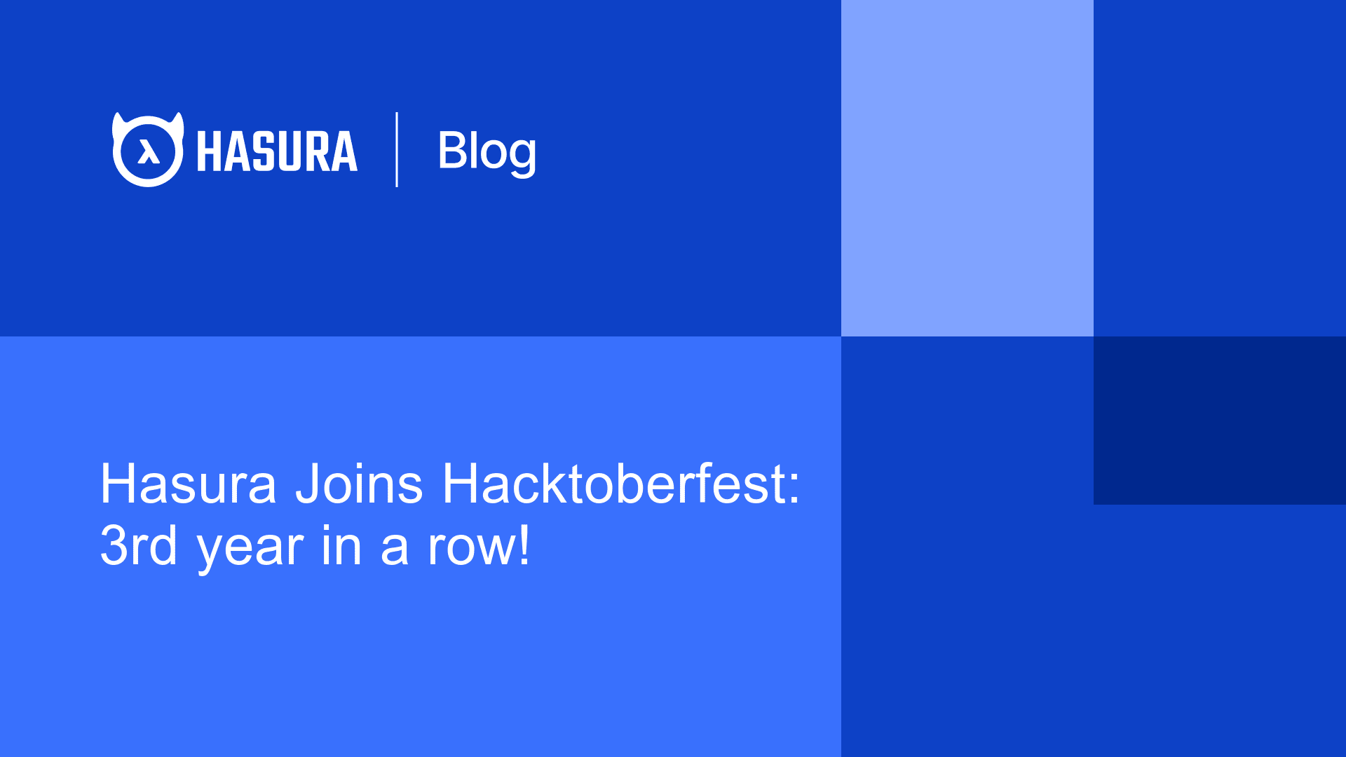 Hasura Joins Hacktoberfest: 3rd year in a row!