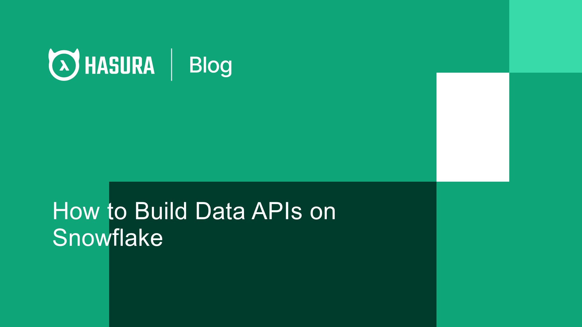 How to Build APIs on Snowflake