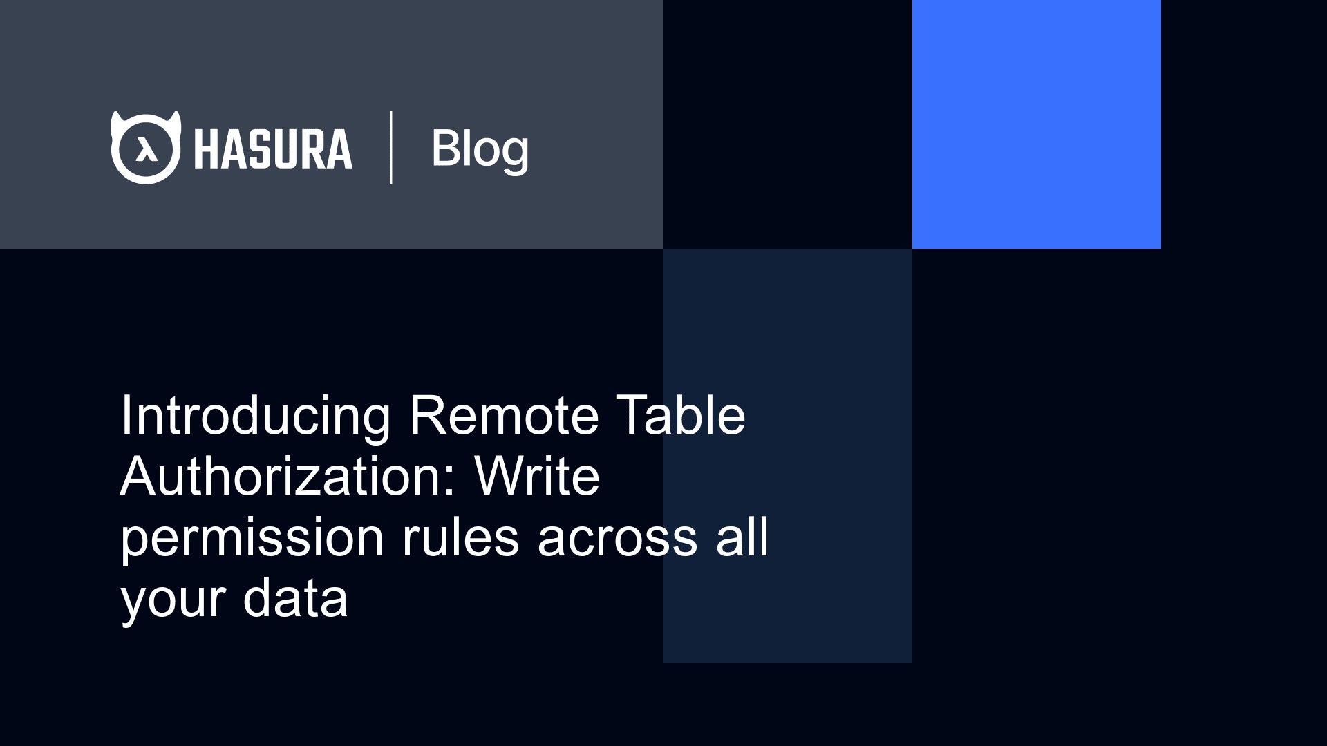Remote Table Authorization: Write permission rules across data