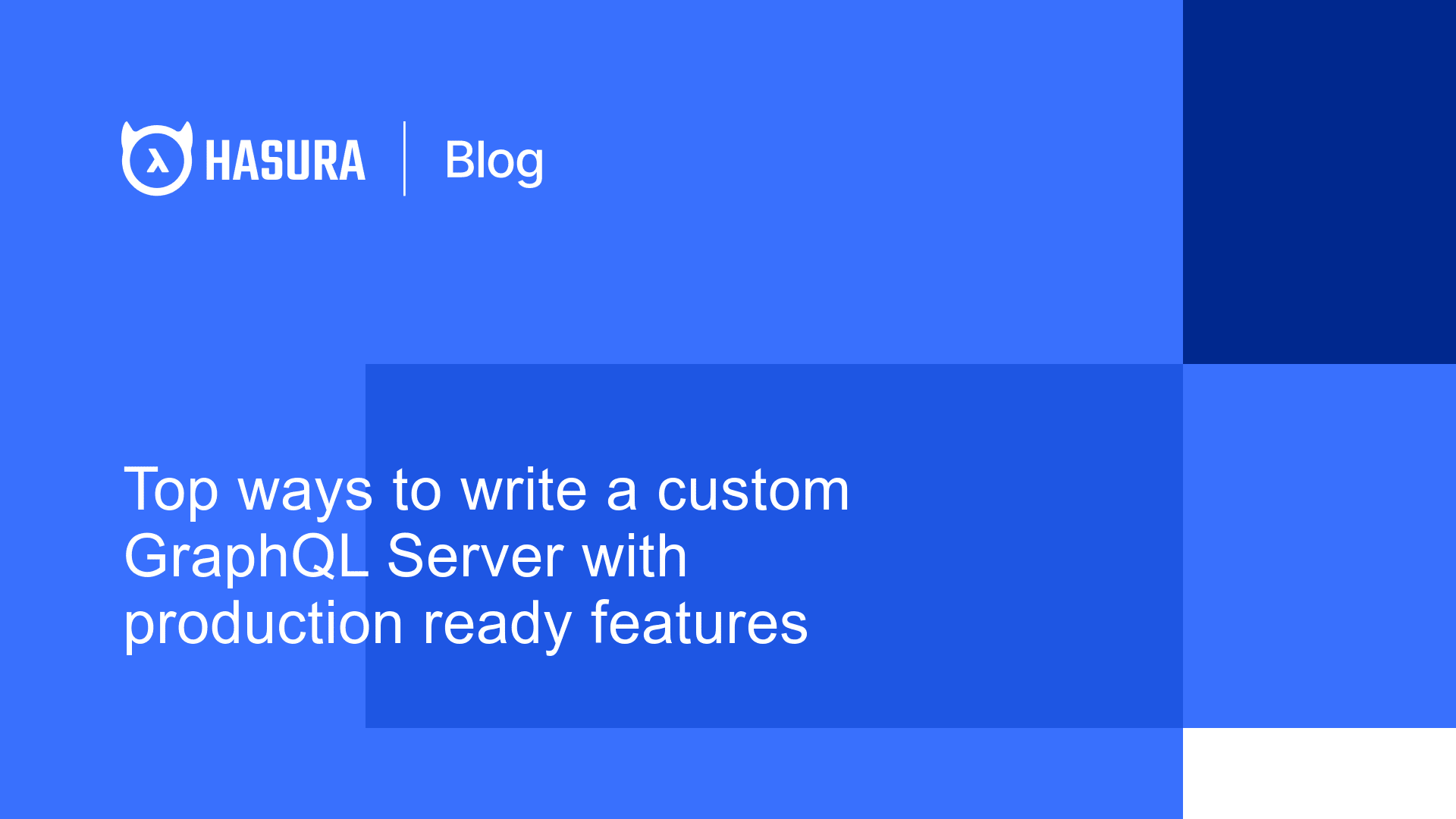 Top ways to write a custom GraphQL Server
