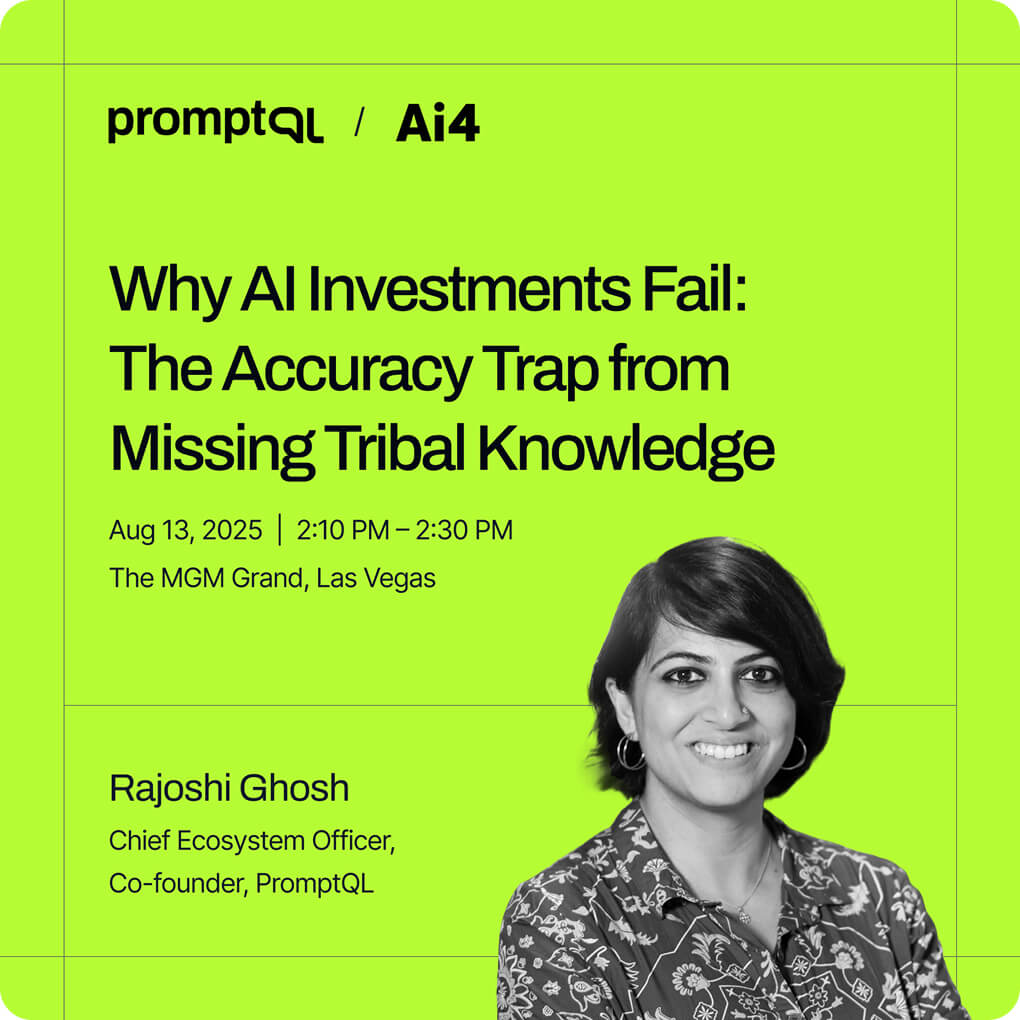 Rajoshi Ghosh speaking at AI4 event