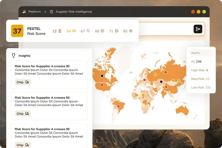 Supply Risk Intelligence Agent UI