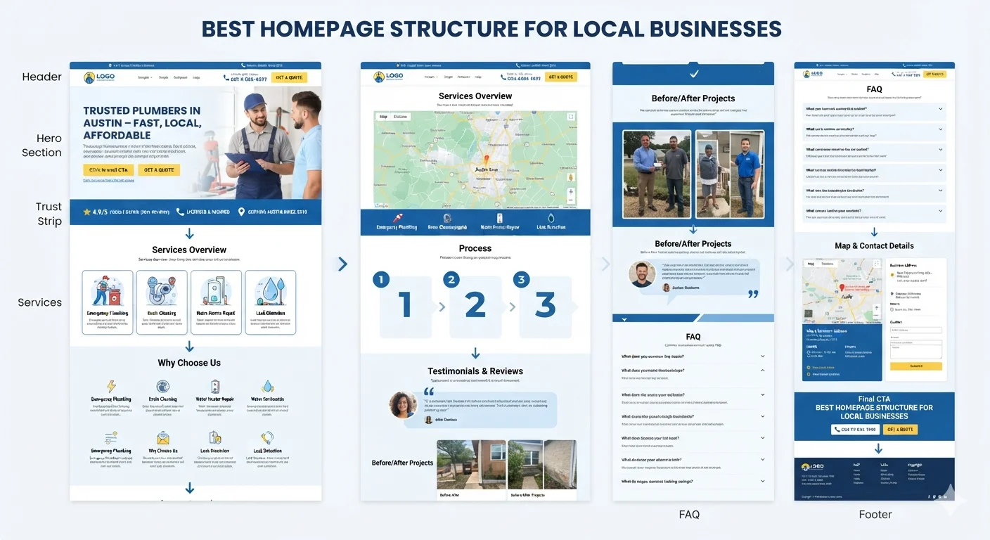 Best Homepage Structure for Local Businesses