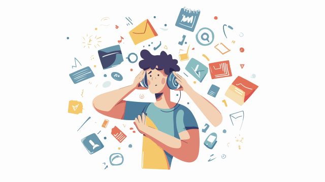 Icon representing easy distraction in ADHD