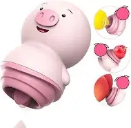 VIBRADOR E SUGADOR PORQUINHO 2 EM 1