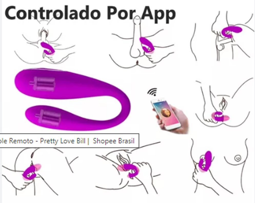 VIBRADOR TIPO U COM APP