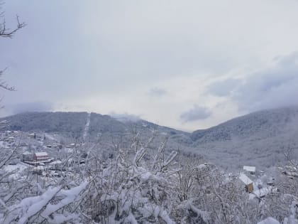 В горах Сочи прогнозируют сильный снег