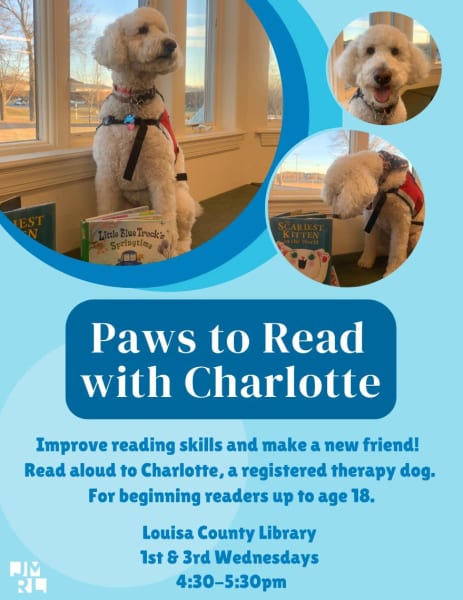 Paws to read with Charlotte