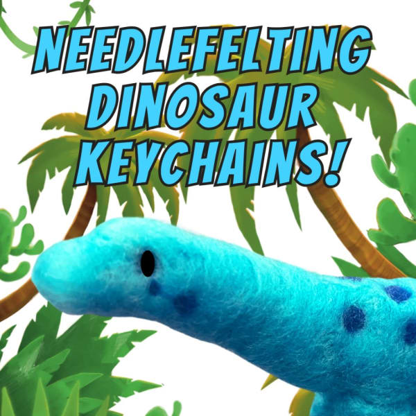 Needlefelting Dinosaur Keychains