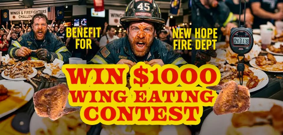 Wing Eating Contest at Stable Craft!