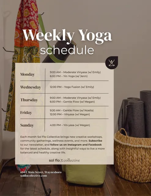 Friday lunchtime Vinyasa with Megan