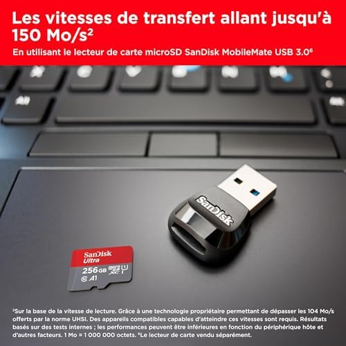 Vue 3 de Sandisk Ultra Microsdxc Adaptateur