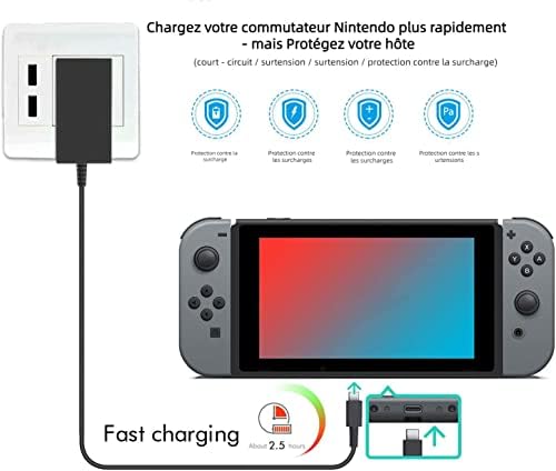 Vue 4 de Yccsky Chargeur Pour Nintendo