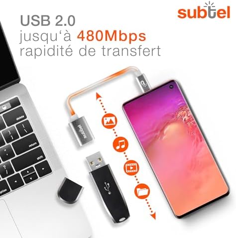Vue 6 de Subtel Cable Otg Compatible