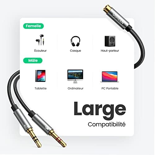 Vue 4 de Ugreen Splitter Audio Double