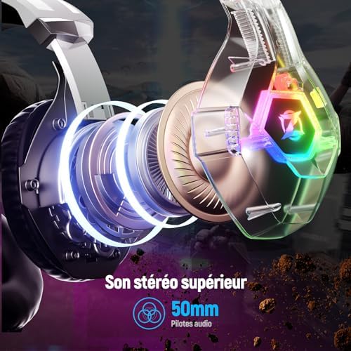 Vue 2 de Ozeino Casque Gaming Pour