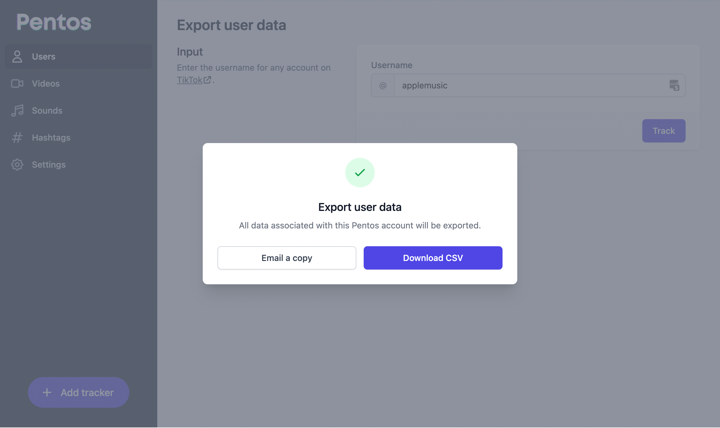 Inbox user interface