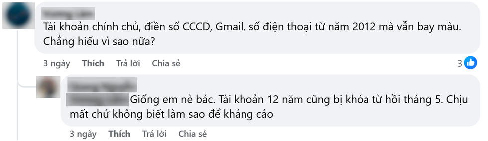 Nhiều người dùng Việt Nam bị khóa tài khoản Facebook không rõ lý do - 2