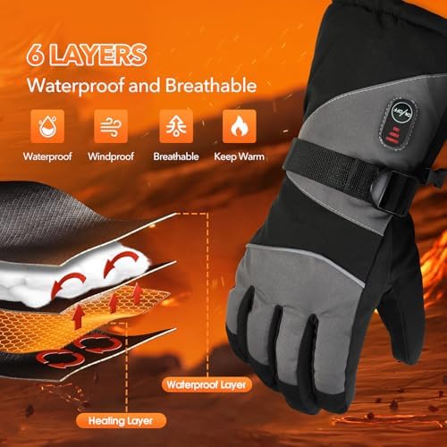 Vue 3 de Gants Chauffants Pour Homme