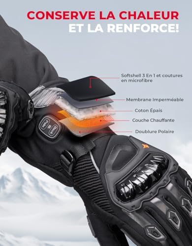 Vue 3 de Kemimoto Gant Chauffant Motos