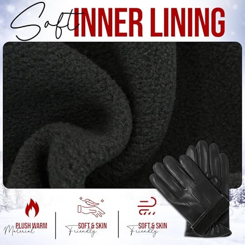 Vue 4 de Gants Homme Noir Noir