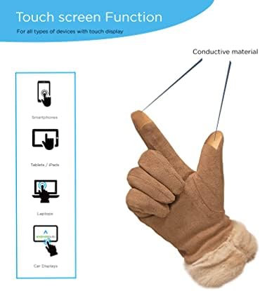 Vue 5 de Gants Dhiver Tactiles Femme