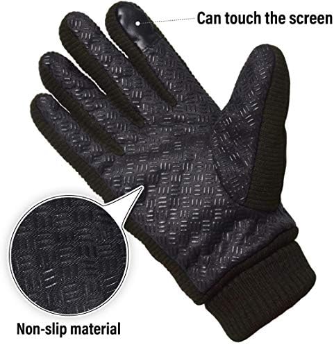 Vue 3 de Gants Thermiques En Cuir