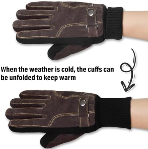 Vue 5 de Gants Thermiques En Cuir