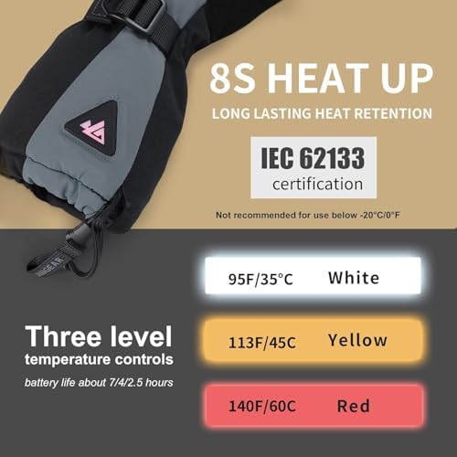 Vue 2 de Gants Chauffants Rechargeables Gants