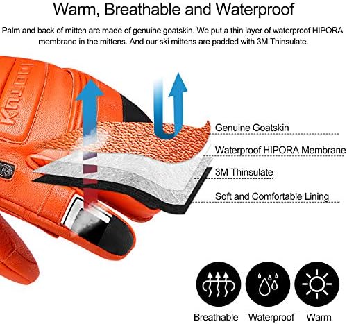 Vue 2 de Gants Ski Chauffants Hiver