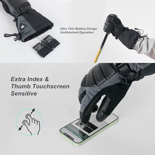 Vue 3 de Gants Chauffants Rechargeables Gants