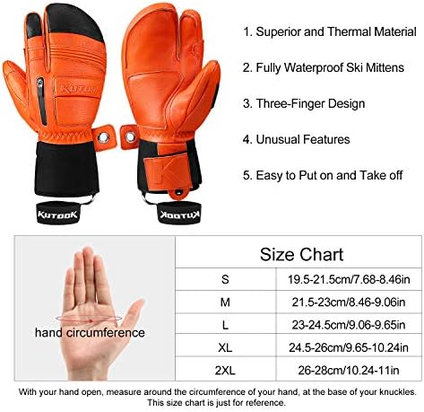 Vue 6 de Gants Ski Chauffants Hiver