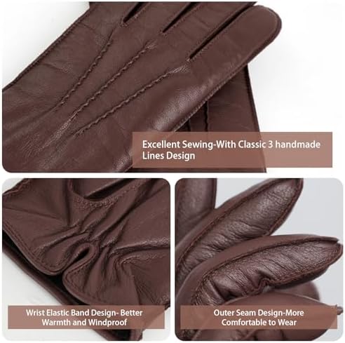 Vue 4 de Homme Gants En Cuir
