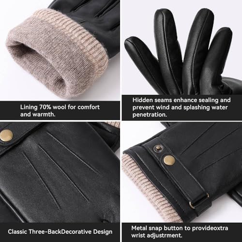 Vue 5 de Gants Dhiver Pour Homme