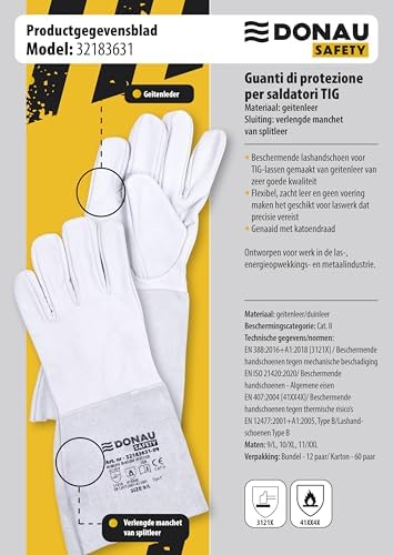 Vue 2 de Donau Safety Gants De