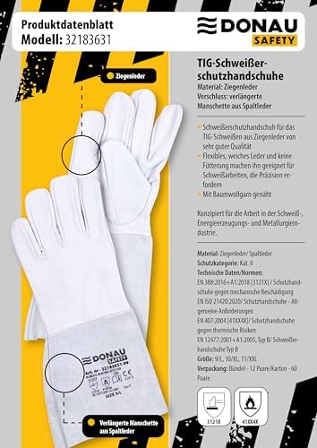 Vue 4 de Donau Safety Gants De
