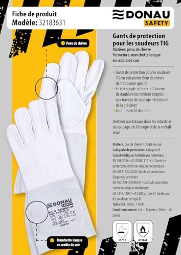 Vue 6 de Donau Safety Gants De