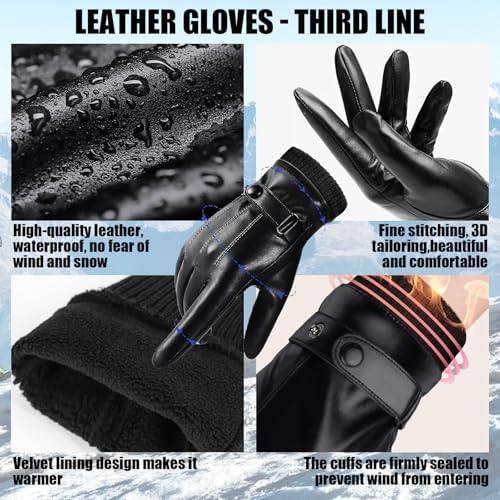 Vue 3 de Bdshunbfgants En Cuir Pour