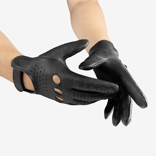 Vue 4 de Gants Conduite Homme Cuir